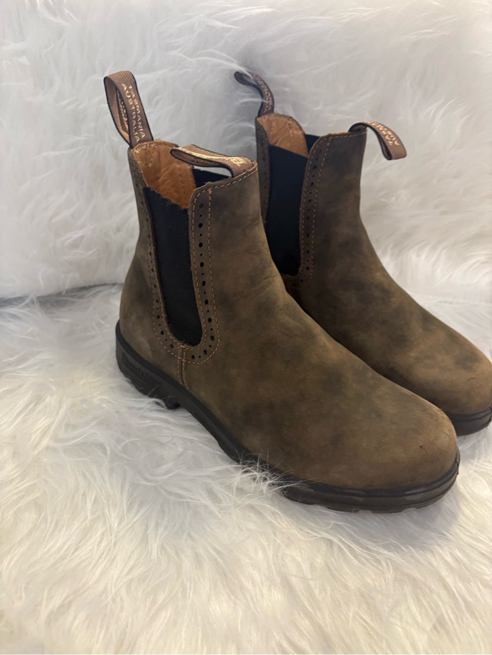 Women's Brown Chelsea Ankle Boots with Elastic Side Panels
